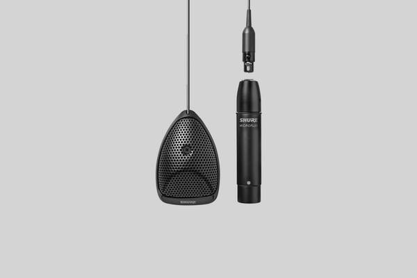 MX391/C CARDIOID - MINIATURE BLACK CONDENSER BOUNDARY MIC, 12' ATTACHED CABLE DETACHABLE PREAMP WITH XLR